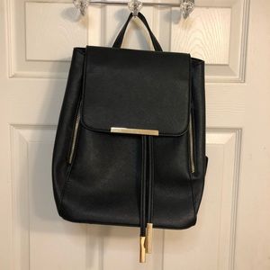Black backpack purse